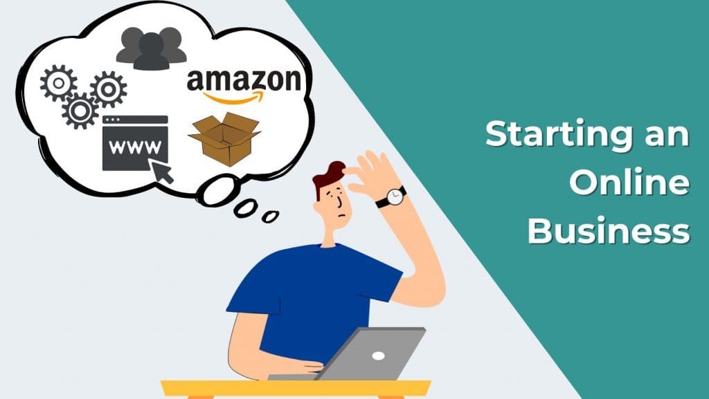 guy thinking of how to start an online business