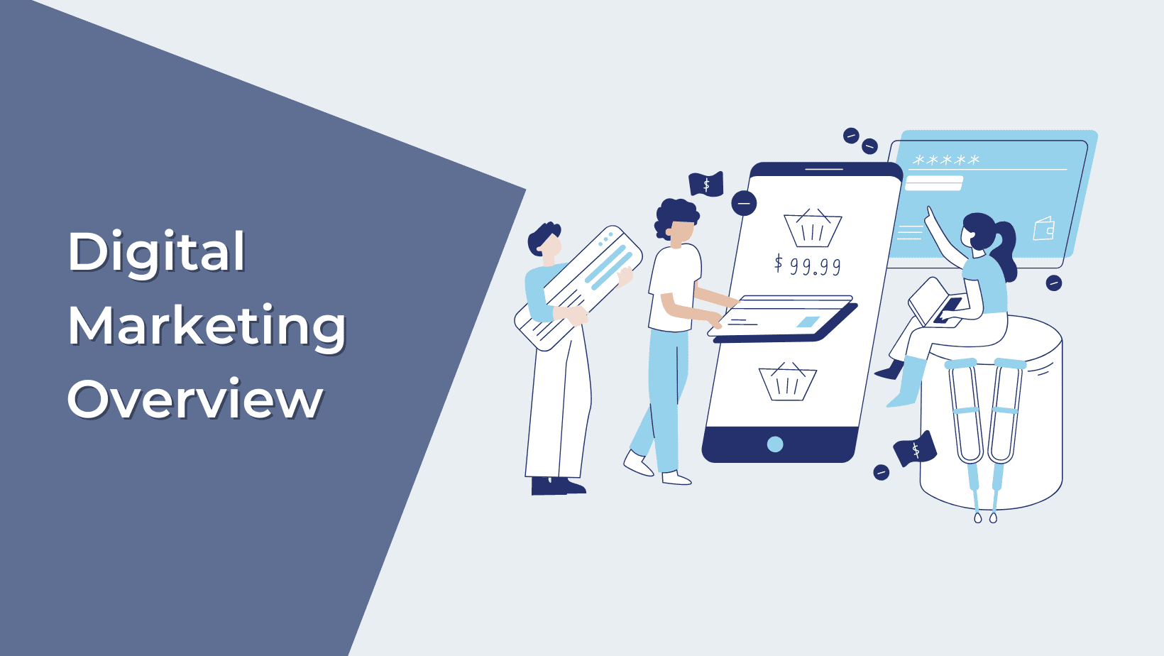 digital marketing overview featured image with marketers create their digital marketing plan