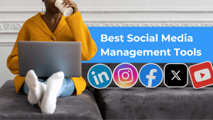 Featured image for the best social media management tools with social media logos.