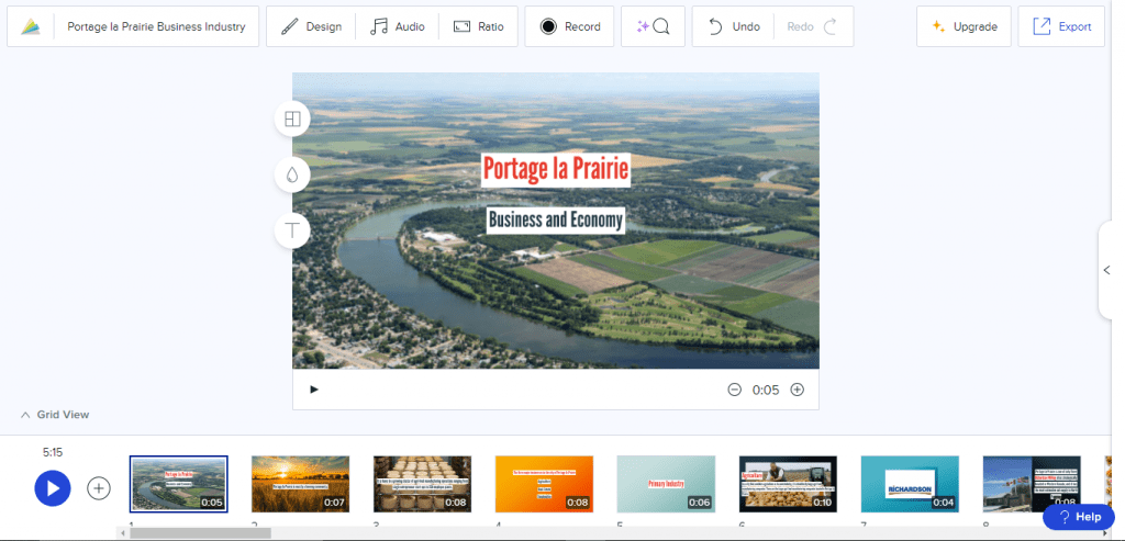 Editor screen of one of the best video editing tools Animoto