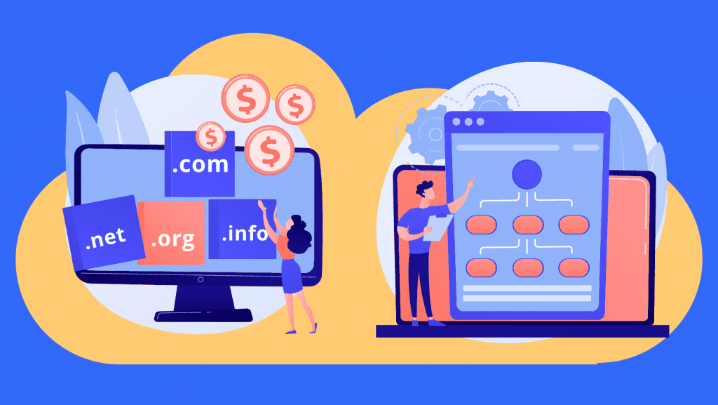 Purchasing domain and hosting to create a WordPress site