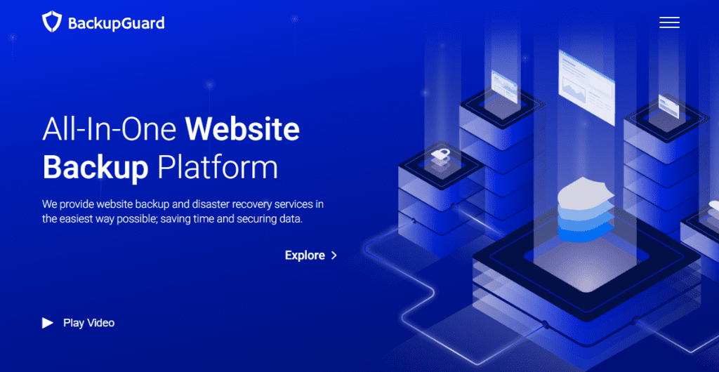 Backup Guard's website screenshot