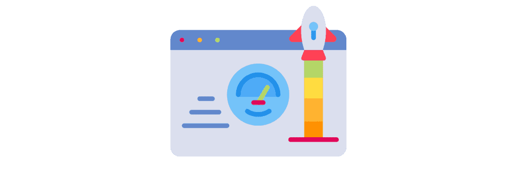 Browser showing website page speed.