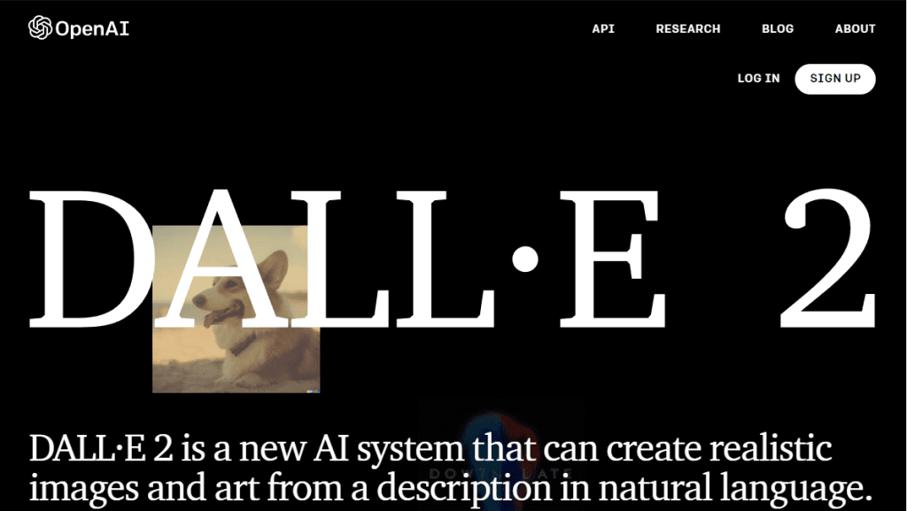 Dall-E 2 best AI image generator tool official webpage