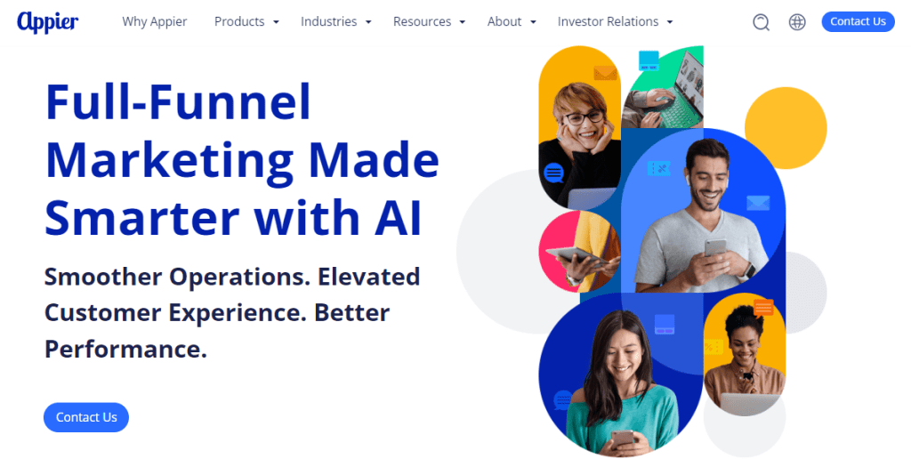 Appier AI tools for digital marketing homepage