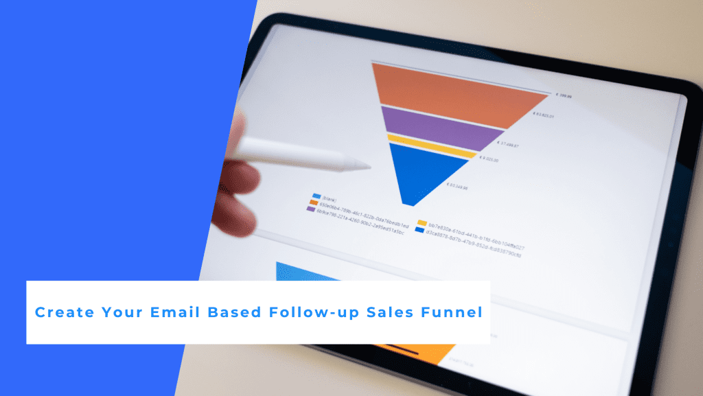 Sales funnel graph on tablet