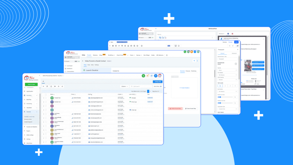 Screenshots of some of ZedNow's features.
