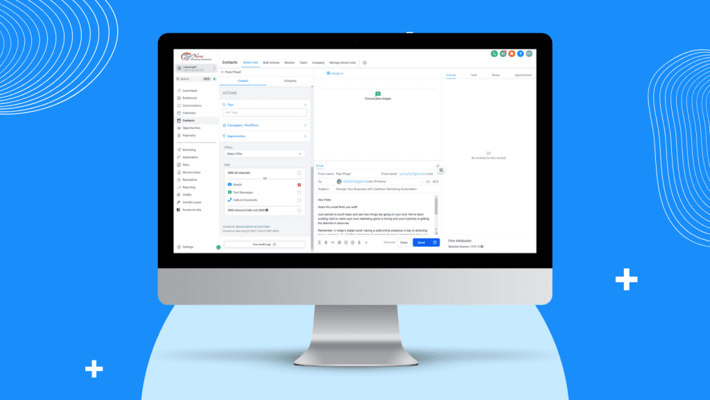 ZedNow inbox which used AI in email marketing.