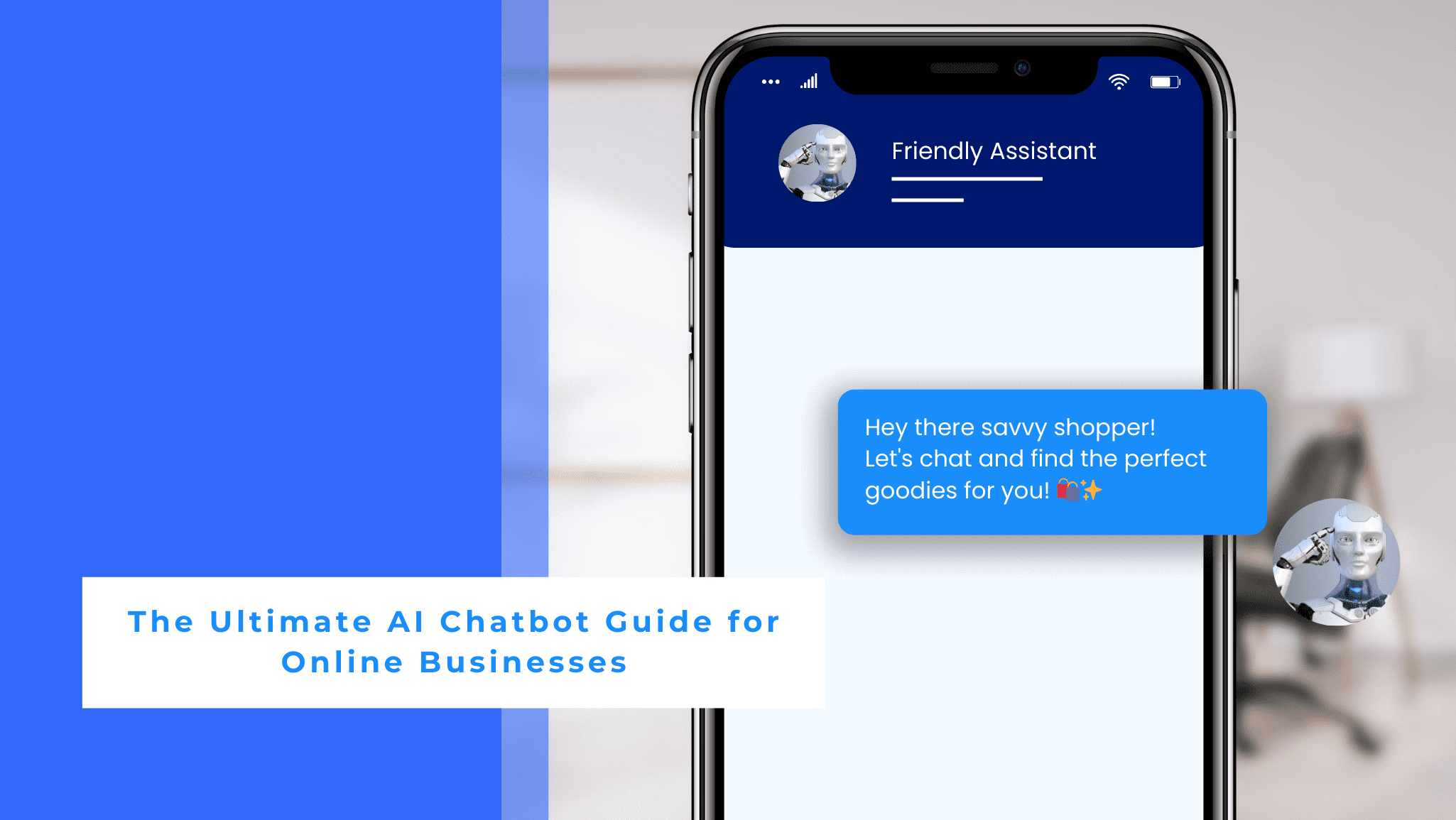 An AI chatbot greeting customers.