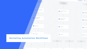 Image of a marketing automation workflow structure.