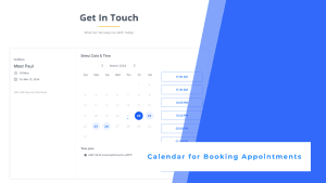 Website booking appointment calendar