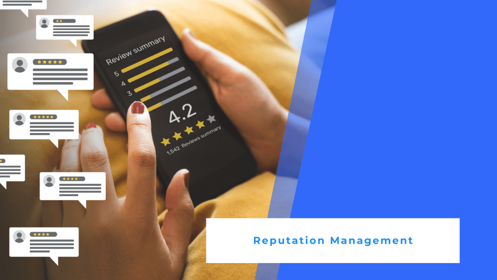 Website visitor sending a review to an online business.