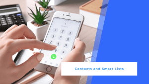 Using a phone to manually dial customers.