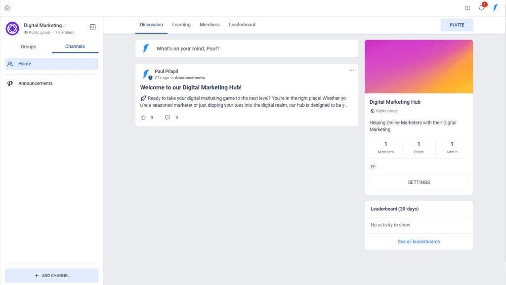 ZedNow's online community websites sample
