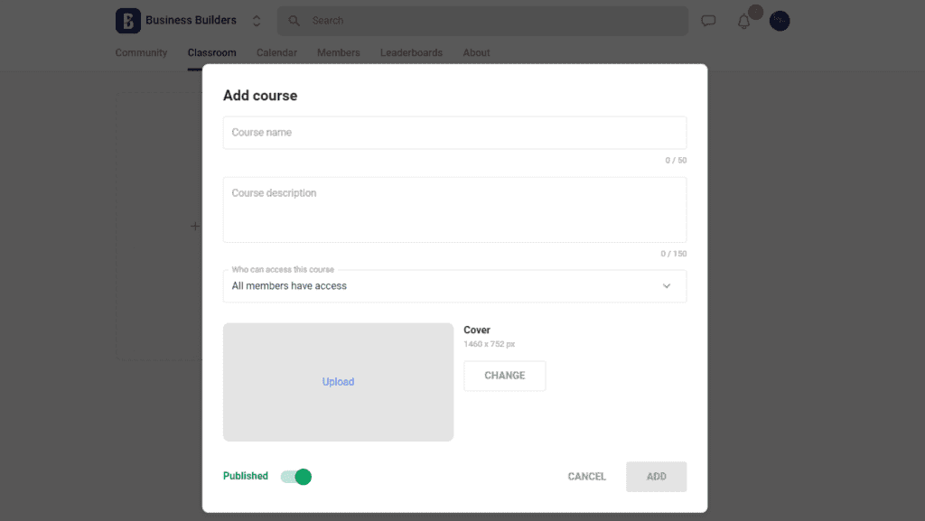 Screenshot of Skool's course builder for Skool vs Systeme.io comparison