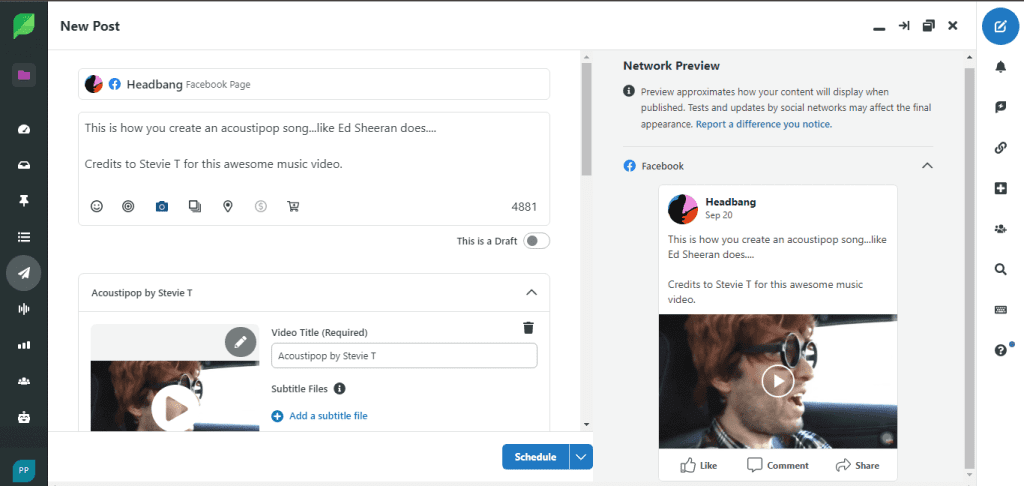 One of the best marketing tools for small businesses in scheduling social media post is SproutSocial.