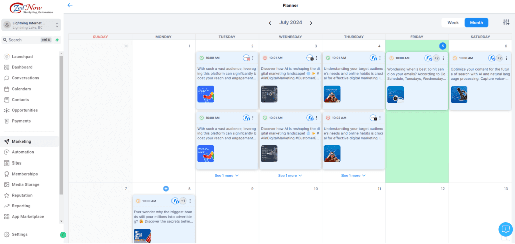 Social planner of ZedNow.