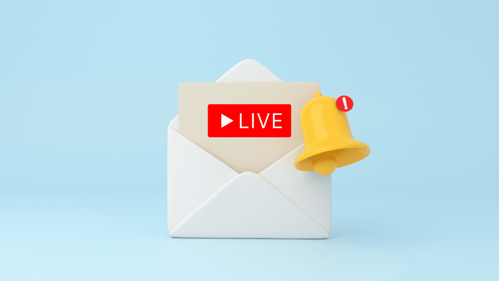 YouTube live video support for email campaigns