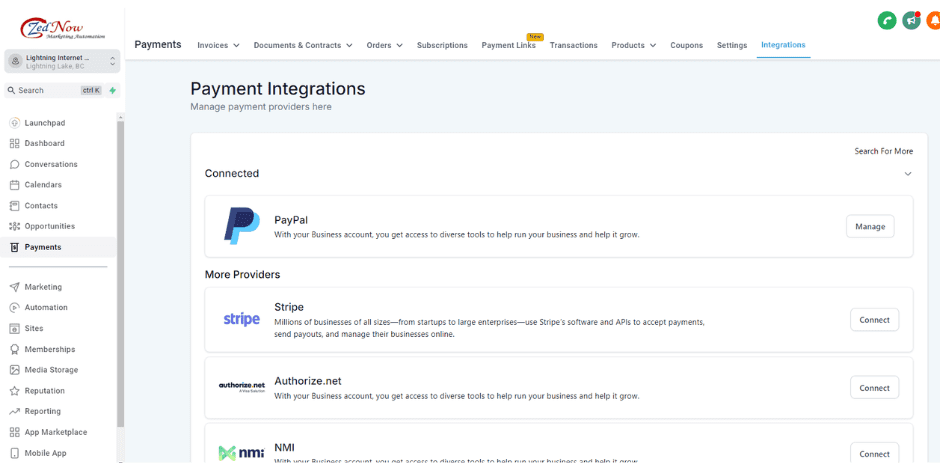 Integrate ZedNow with payment processors like Stripe and Paypal.