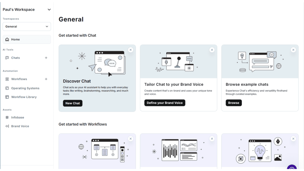 Copy AI tool for article writing.