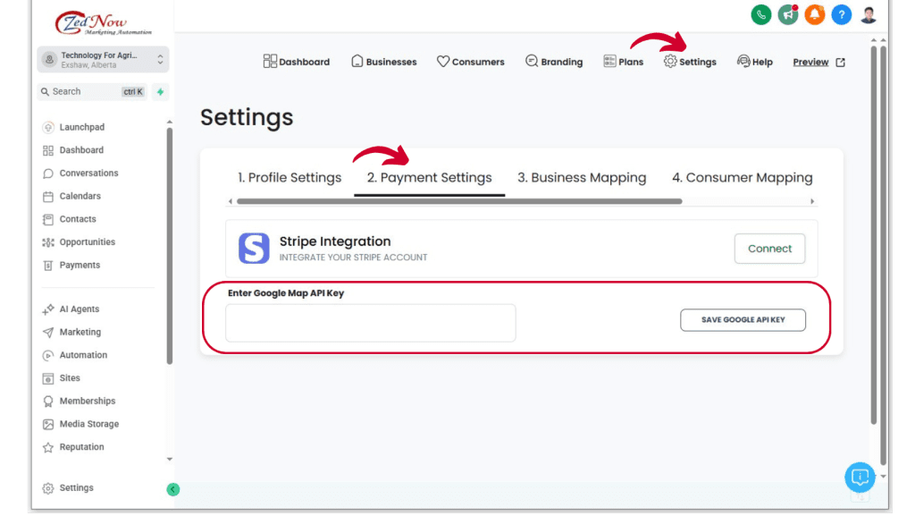 Adding Google API key in SmartDirectoryAI