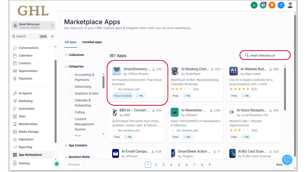 Steps to build a directory website with HighLevel using SmartDirectoryAI 3