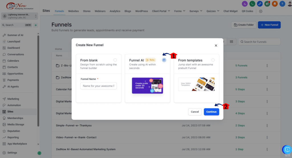 How to build a sales funnel - Choose Funnel AI