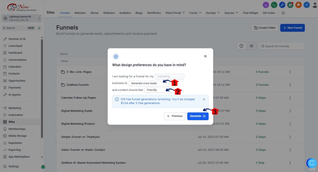 How to build a sales funnel - Select Your Campaign Goals and Writing Style