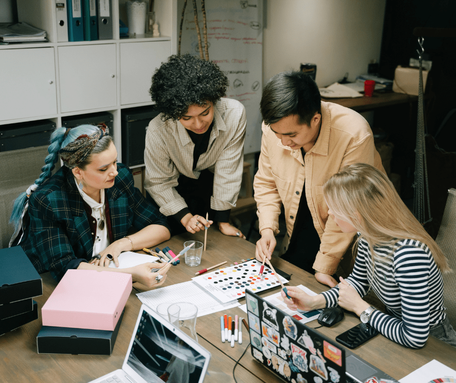 People planning digital marketing strategies