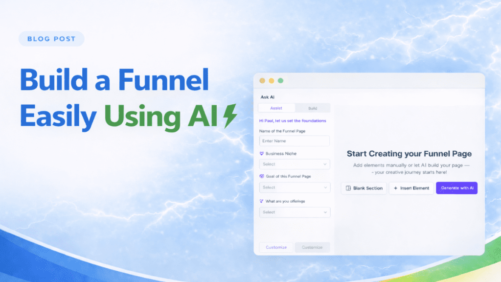 Build Funnel Fast with GoHighLevel AI Funnel Builder
