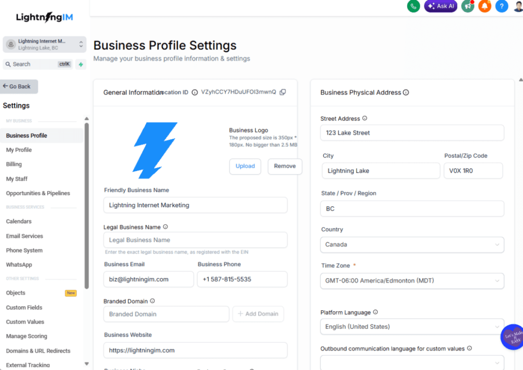 GoHighLevel for beginners account setup