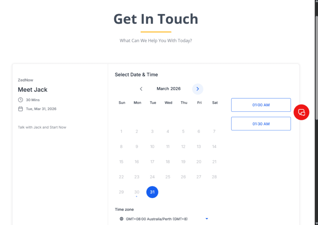 GHL booking calendar